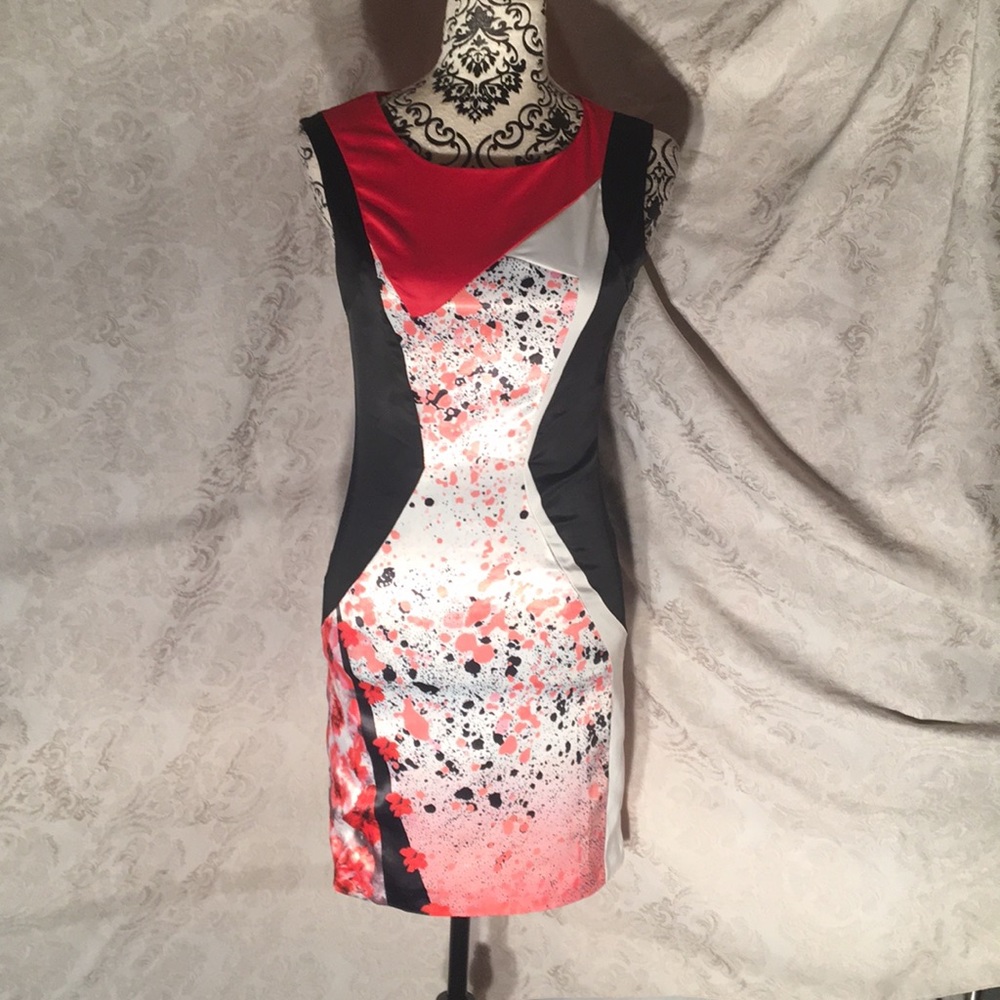 Silk “Japanese print” pin skirt dress